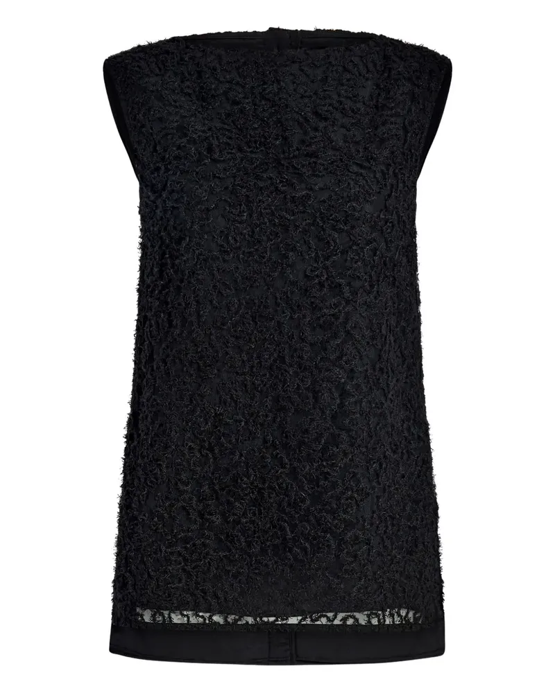 Proenza Schouler Virginie Oberteil mit Fransenstickerei - Schwarz Schwarz