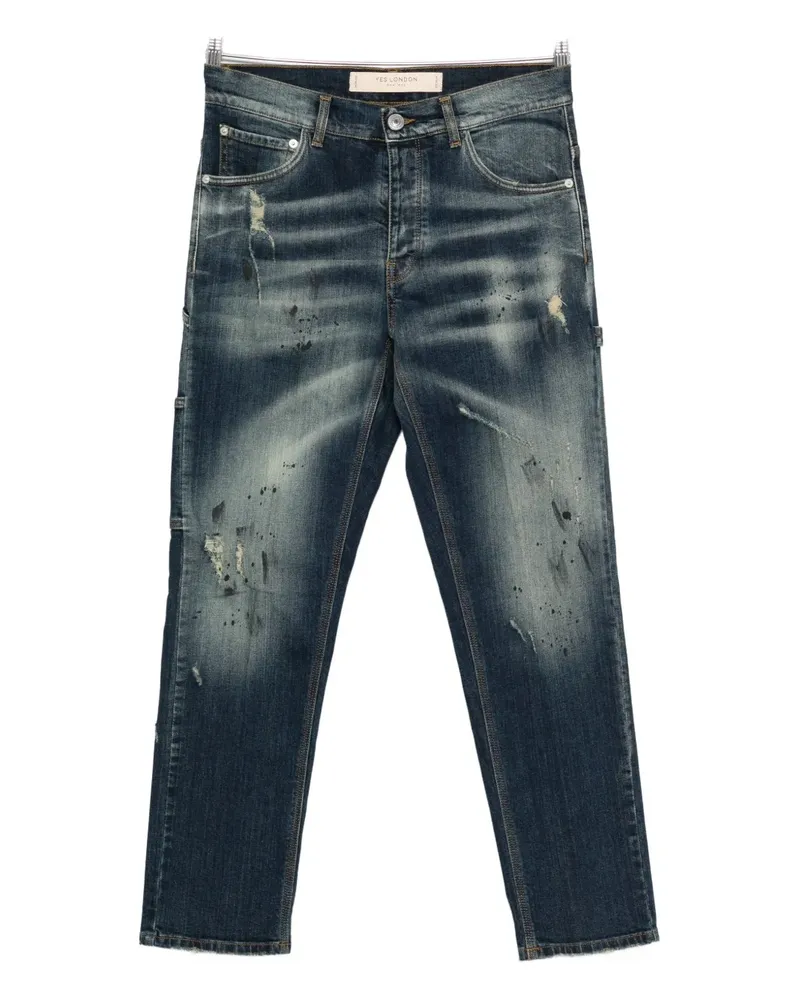 Yes London whiskering-effect jeans - Blau Blau