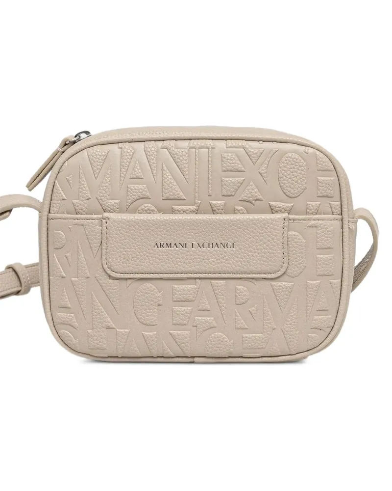 Armani Exchange logo-embossed cross body bag - Nude Nude