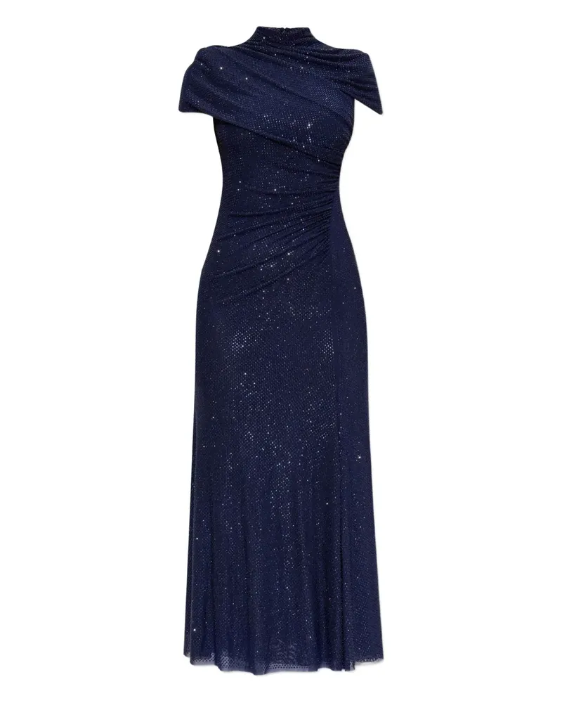 Self-Portrait Drapiertes Kleid mit Verzierung - Blau Blau