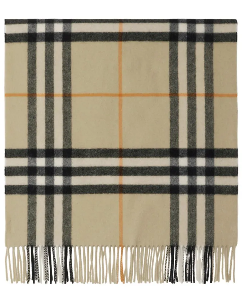 Burberry Karierter Kaschmirschal - Nude Nude