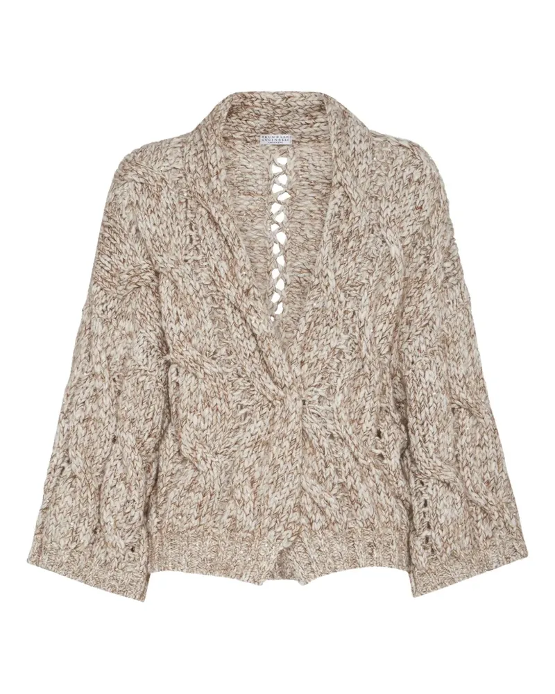 Brunello Cucinelli Grob gestrickter Cardigan - Nude Nude