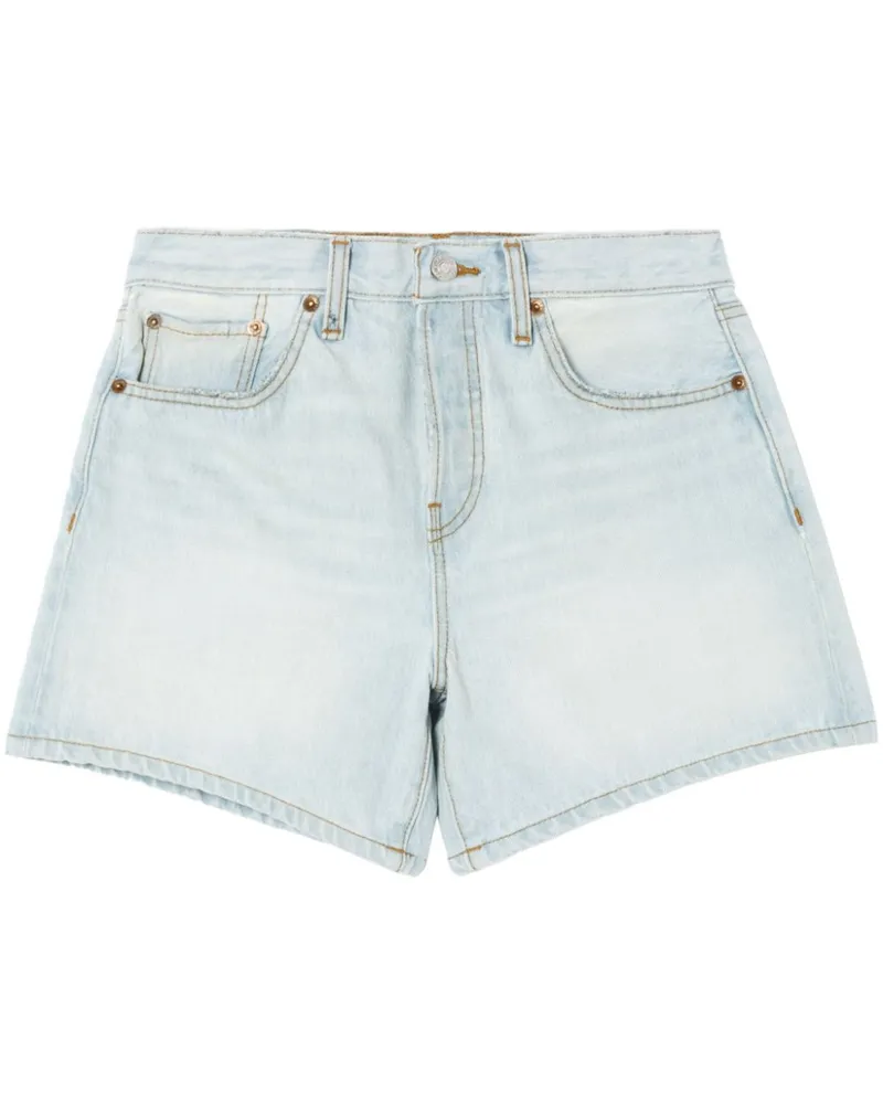 RE/DONE Halbhohe Jeans-Shorts Blau