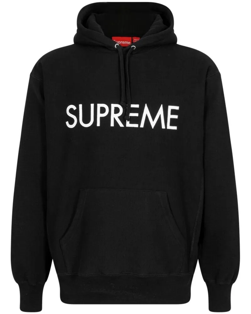 Supreme Being Capital Hoodie Schwarz