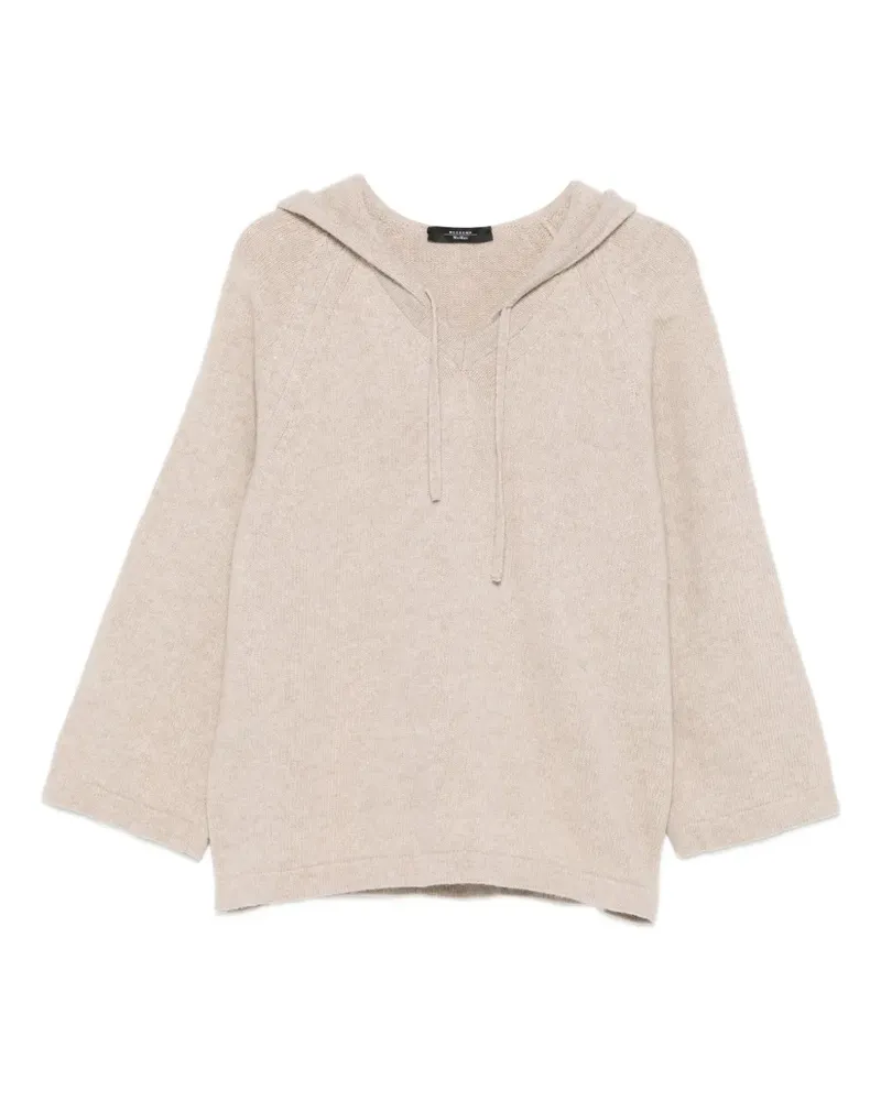 Max Mara Gestrickter Hoodie - Nude Nude