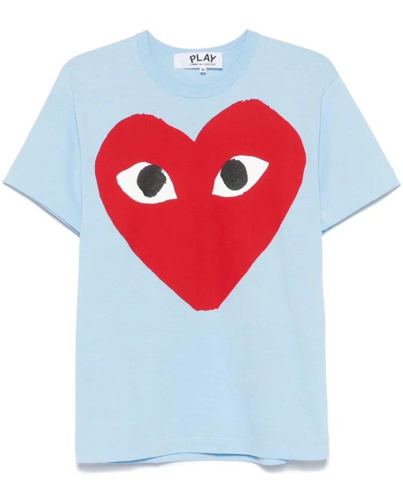 Comme des Garçons T-Shirt mit Herz-Print - Blau Blau