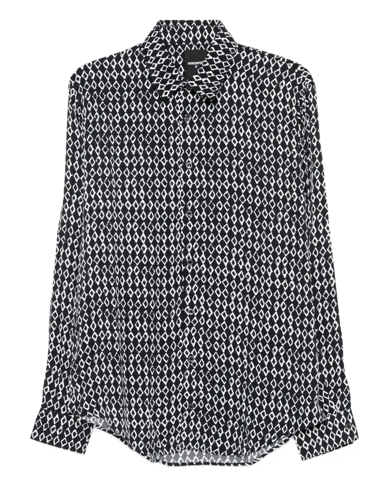 Patrizia Pepe Hemd mit geometrischem Print - Schwarz Schwarz