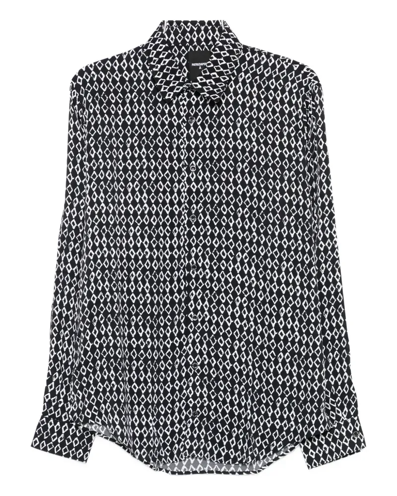 Patrizia Pepe Hemd mit geometrischem Print - Schwarz Schwarz