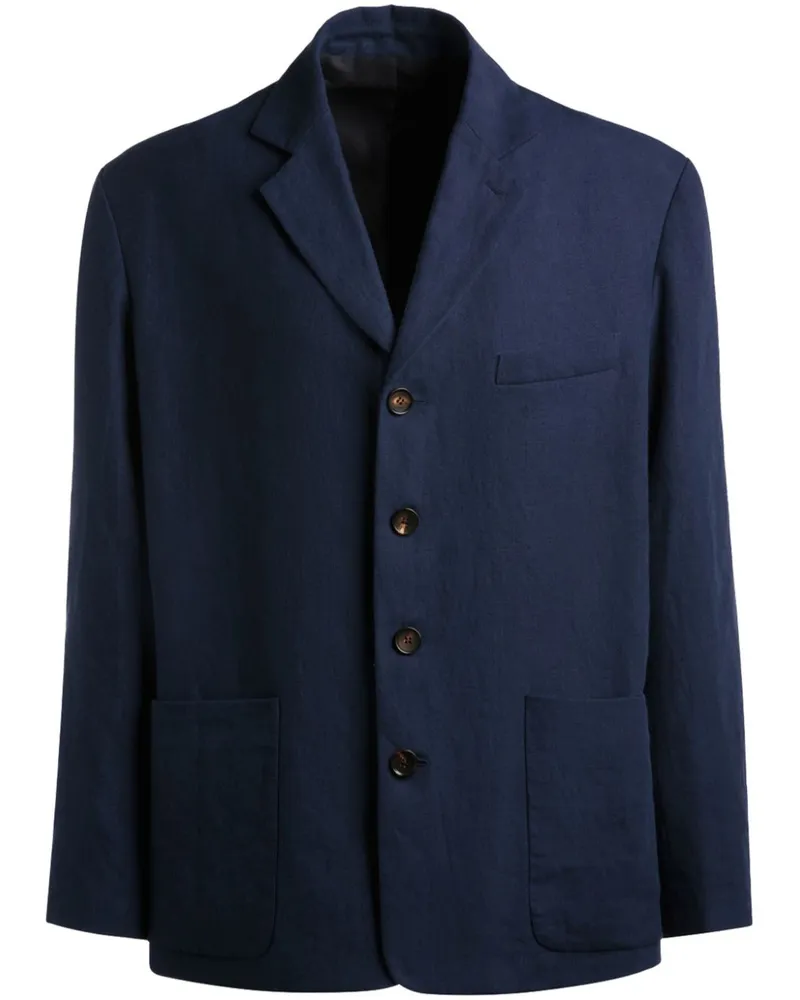 Bally Einreihiges Sakko aus Leinen - Blau Blau