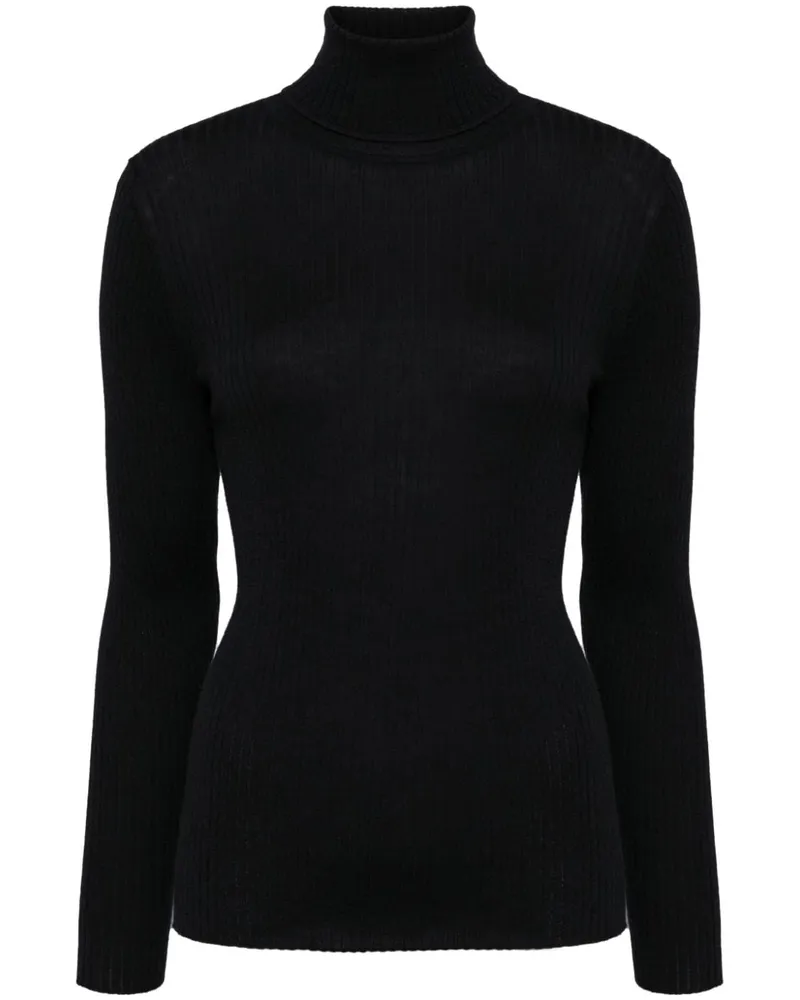 N.Peal Kaschmirpullover mit Rollkragen - Schwarz Schwarz