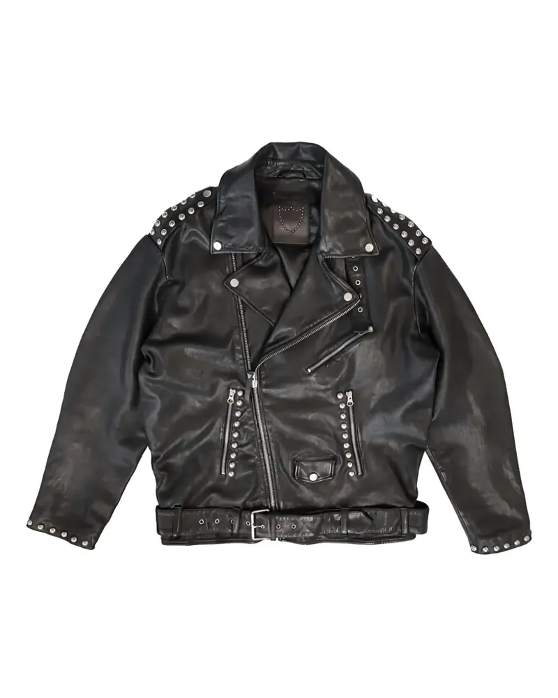 HTC Hollywood Trading Company Kurt Jacke mit Nieten - Schwarz Schwarz