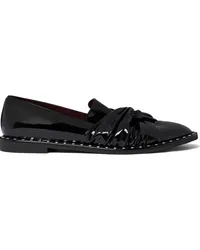 Stella McCartney Faux-Leder-Loafer mit Nieten Schwarz