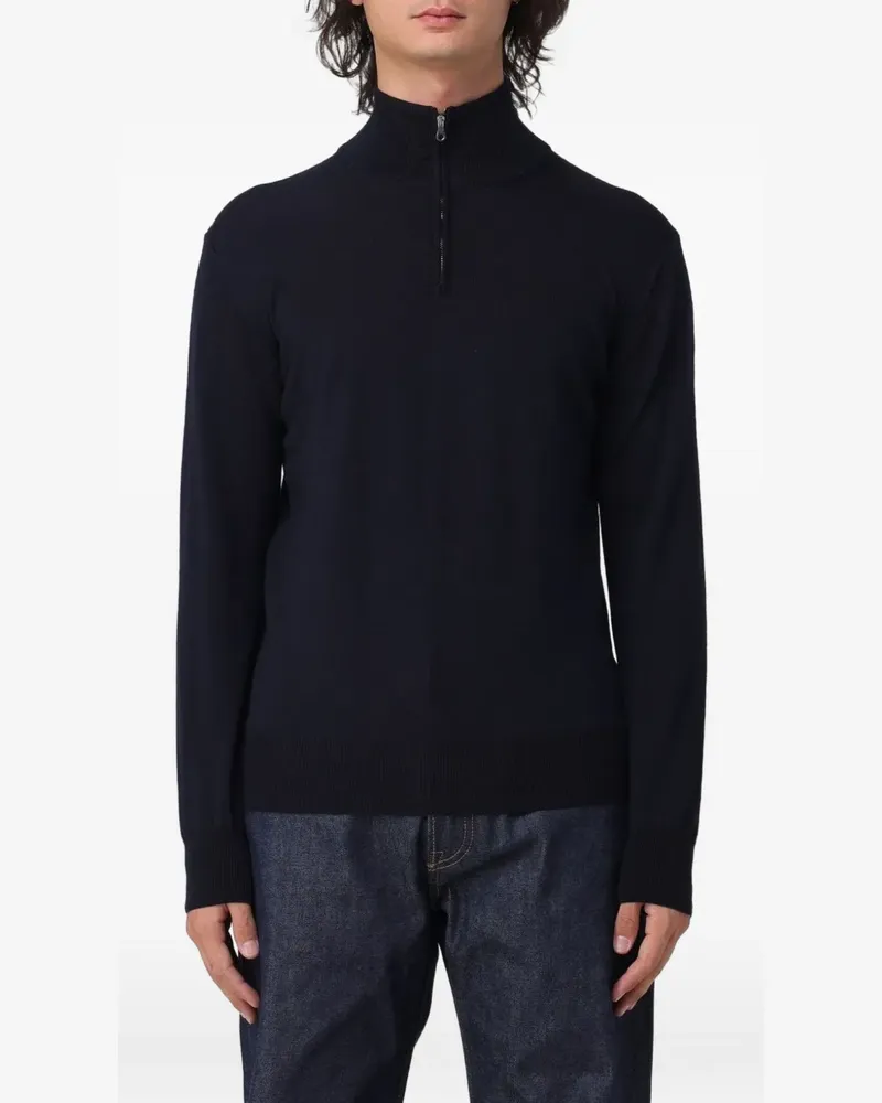 Brooksfield Pullover mit Reißverschluss - Blau Blau