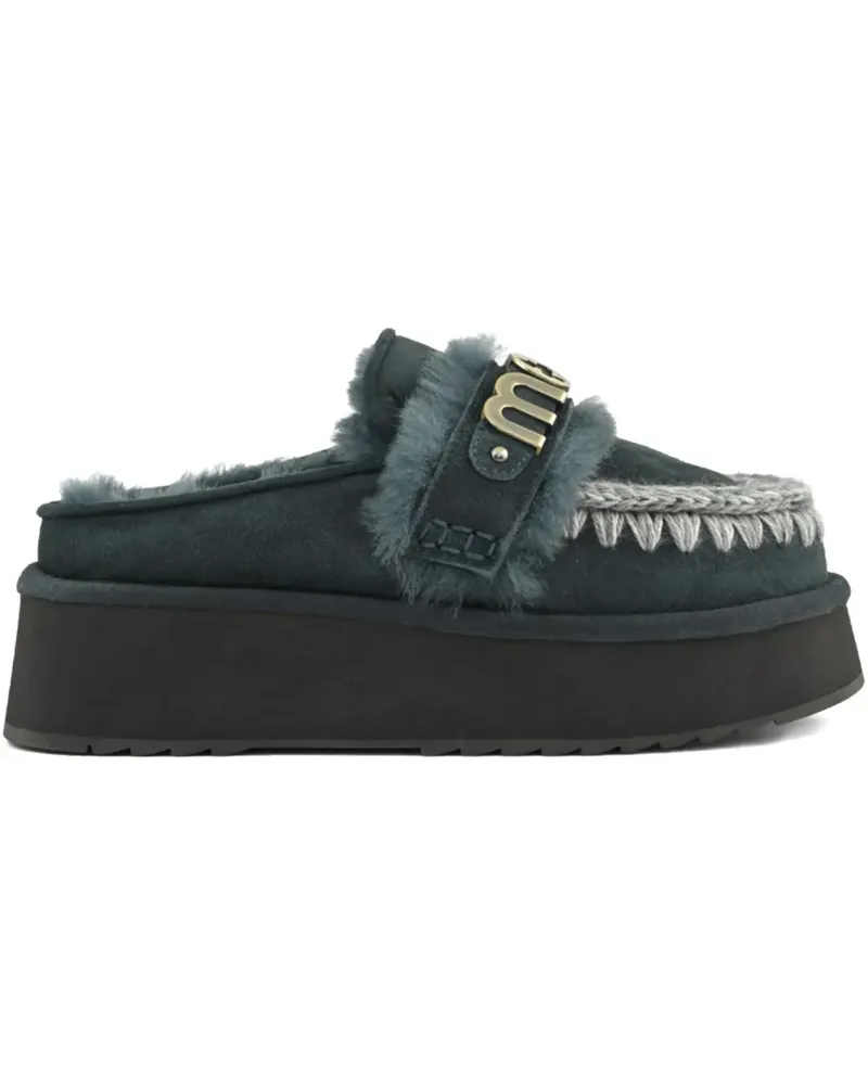 Mou Platform Clog Mules 40mm - Grün Grün