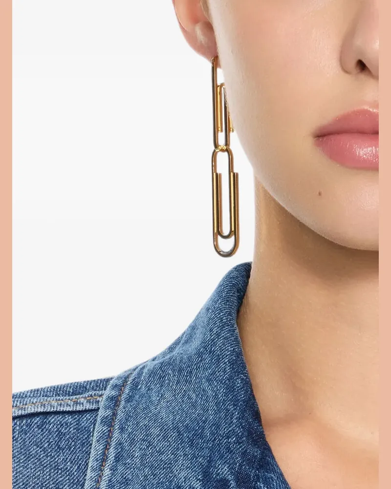 OFF-WHITE Paperclip drop earrings - Gold Gold