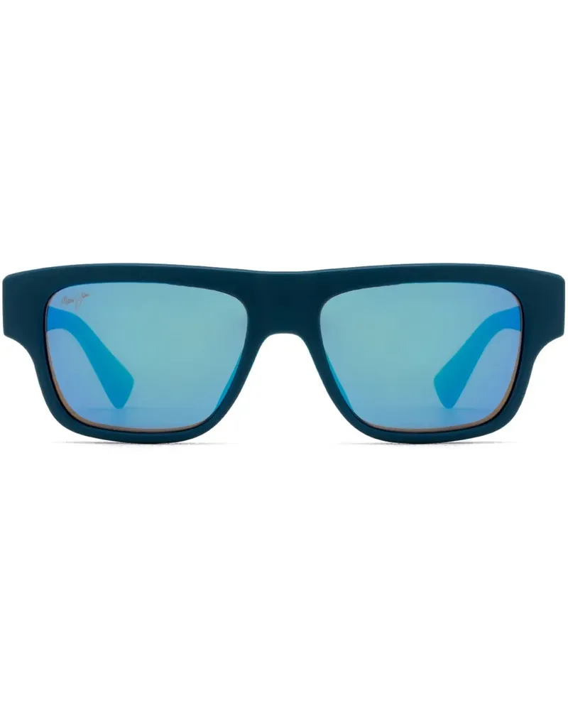 Maui Jim Sonnenbrille mit eckigem Gestell - Blau Blau