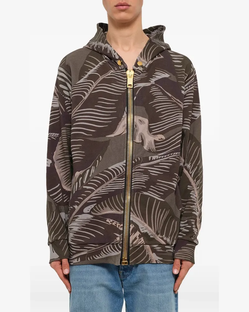 Palm Angels Kapuzenjacke mit Reißverschluss - Braun Braun
