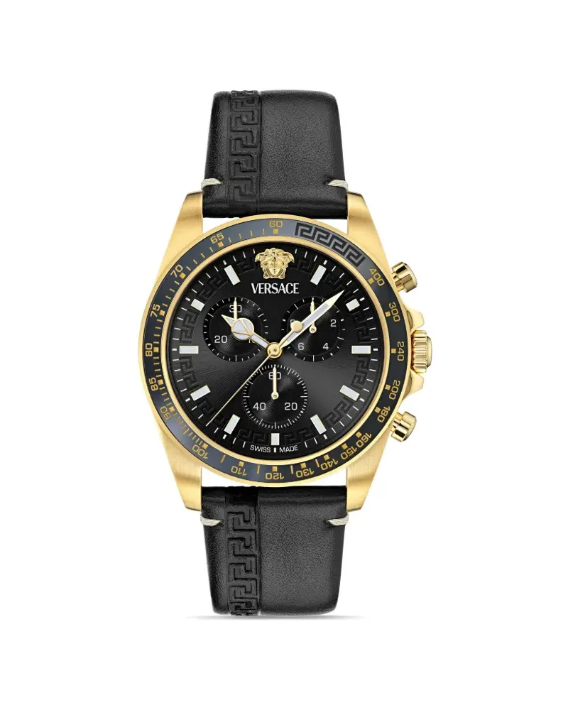 Versace Greca Chrono Wave 43mm - Schwarz Schwarz