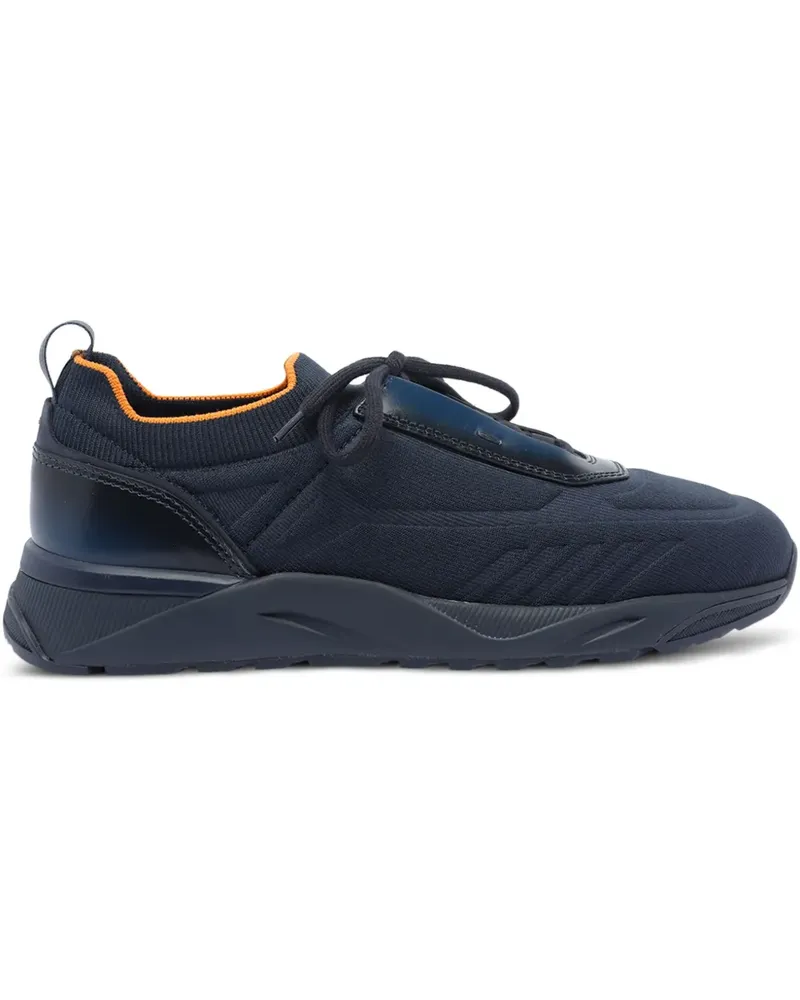 Santoni Sneakers in Strickoptik - Blau Blau