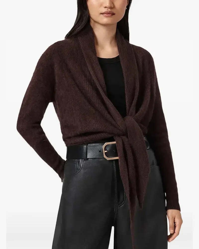 AllSaints Rebel Pirate shawl-collar cardigan - Braun Braun