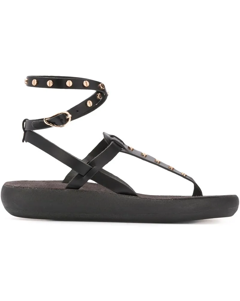 Ancient Greek Sandals Estianails' Sandalen - Schwarz Schwarz