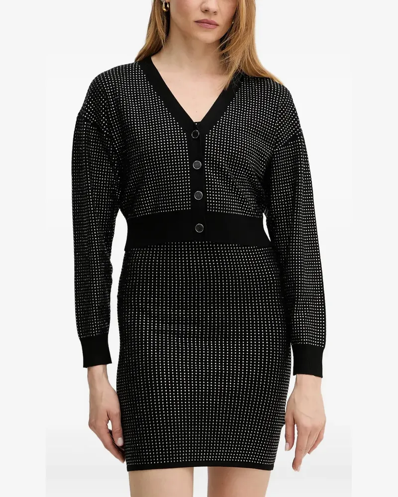 Guess Cardigan mit Kristallverzierung - Schwarz Schwarz