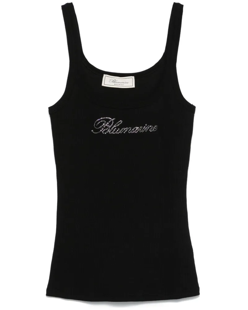 Blumarine Tanktop mit Strass - Schwarz Schwarz