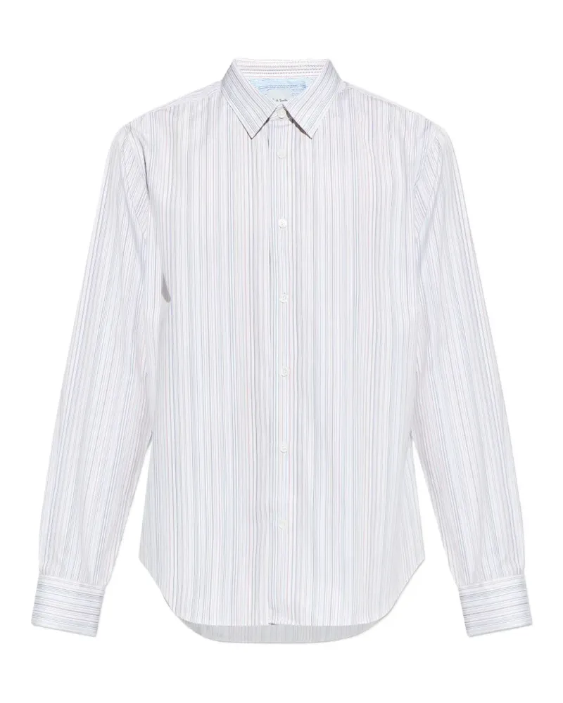 Paul Smith striped long-sleeve shirt - Weiß Weiß
