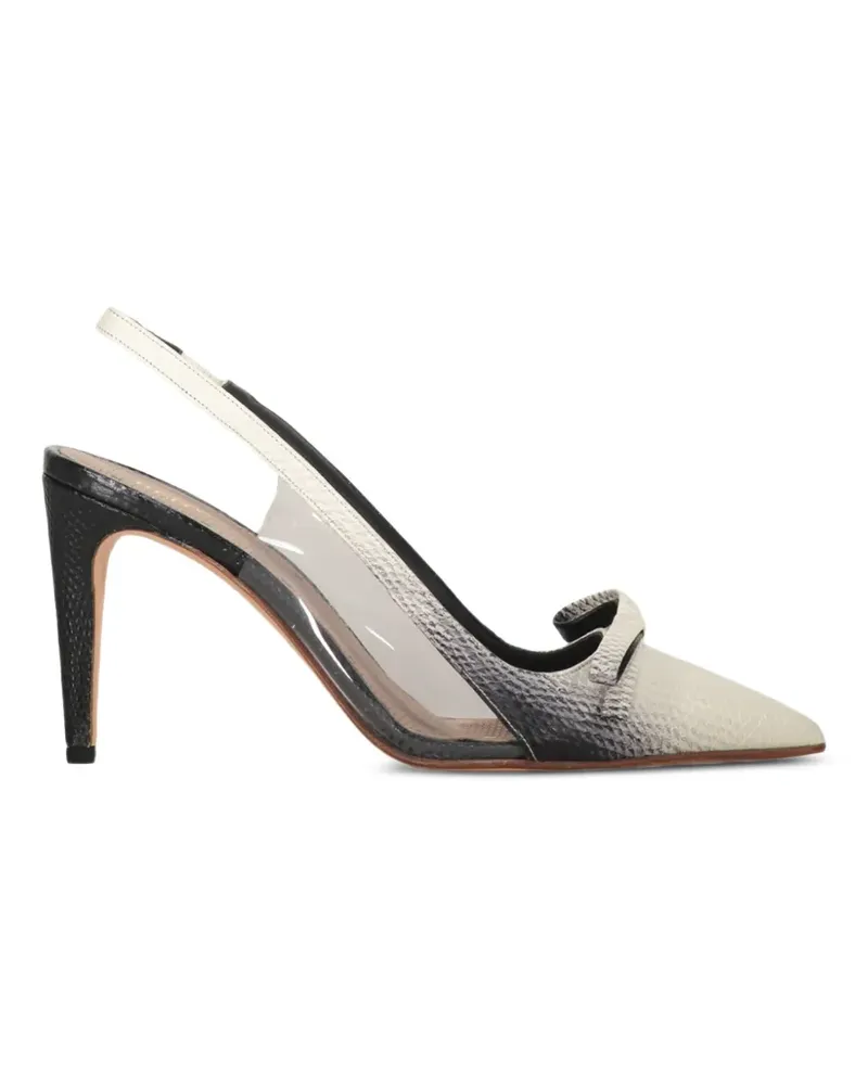 RED Valentino Slingback-Pumps mit Schleife - Weiß Weiß