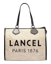 Lancel Großer Shopper mit Logo-Print Nude