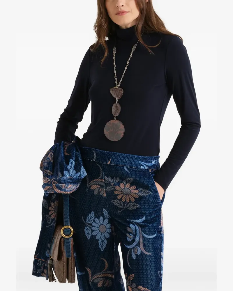 Maliparmi Langarmshirt mit Rollkragen - Blau Blau