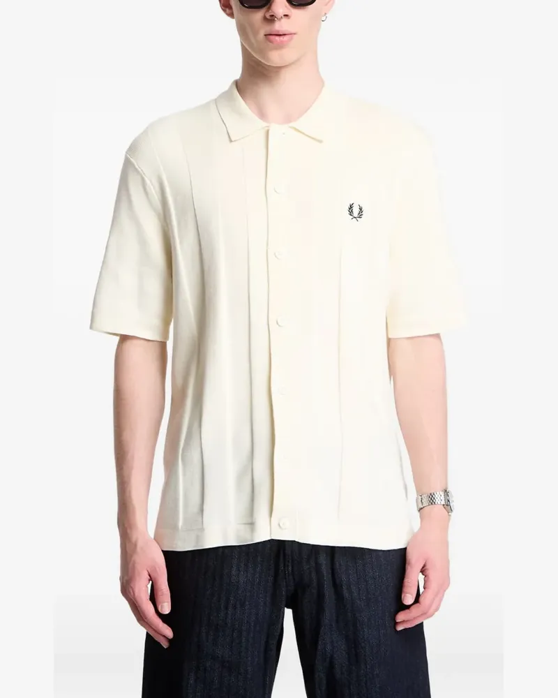 Fred Perry tonal vertical-stripe shirt - Nude Nude