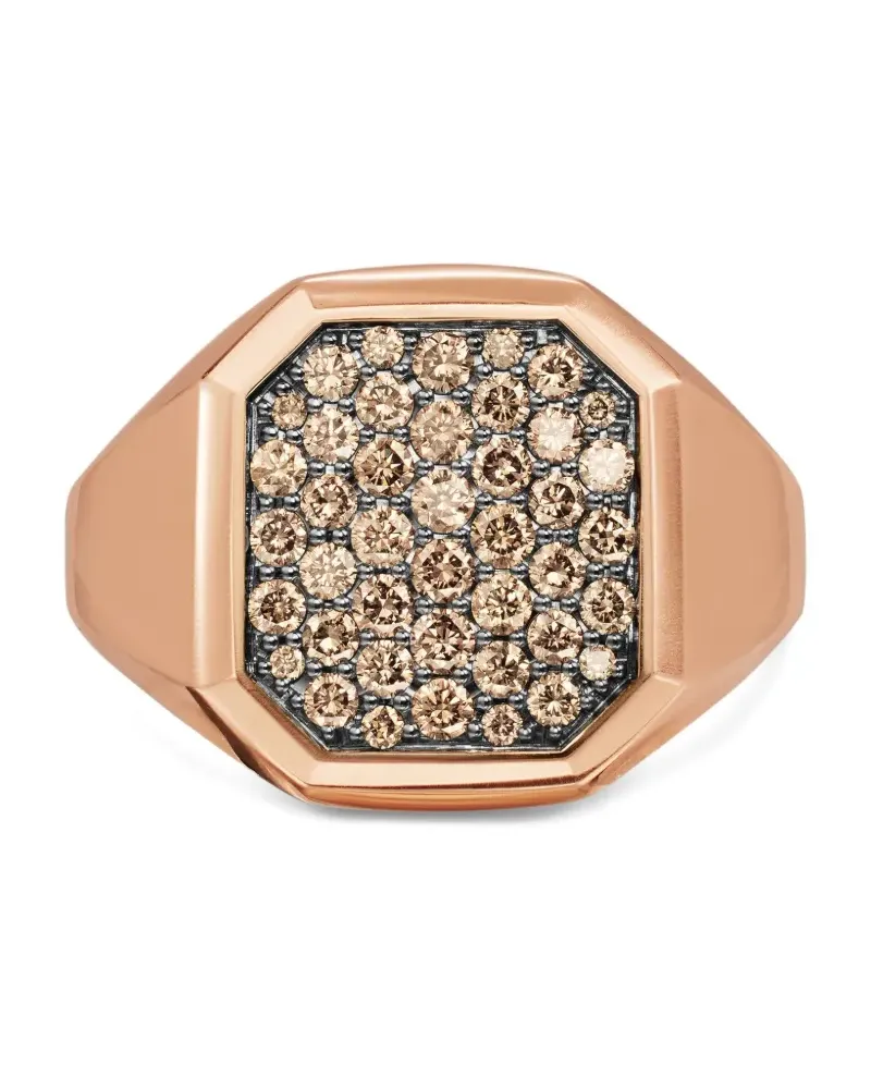 David Yurman 18kt Streamline® Rotgold-Siegelring - Rosa Rosa