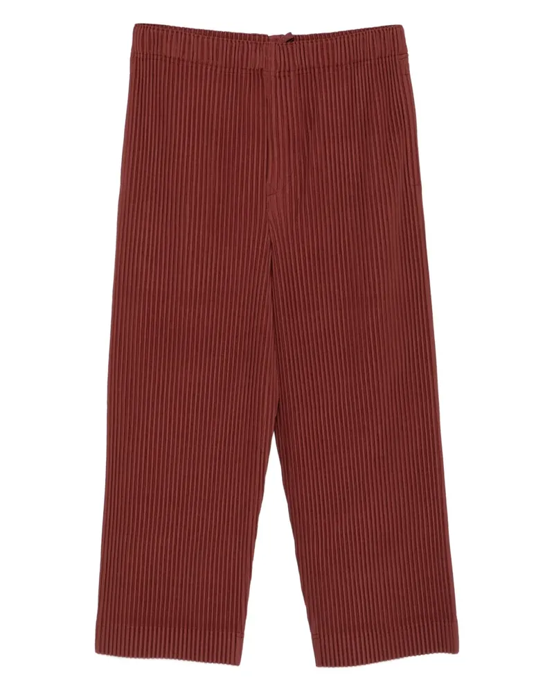 Issey Miyake Cropped-Hose mit Bundfalten - Braun Braun