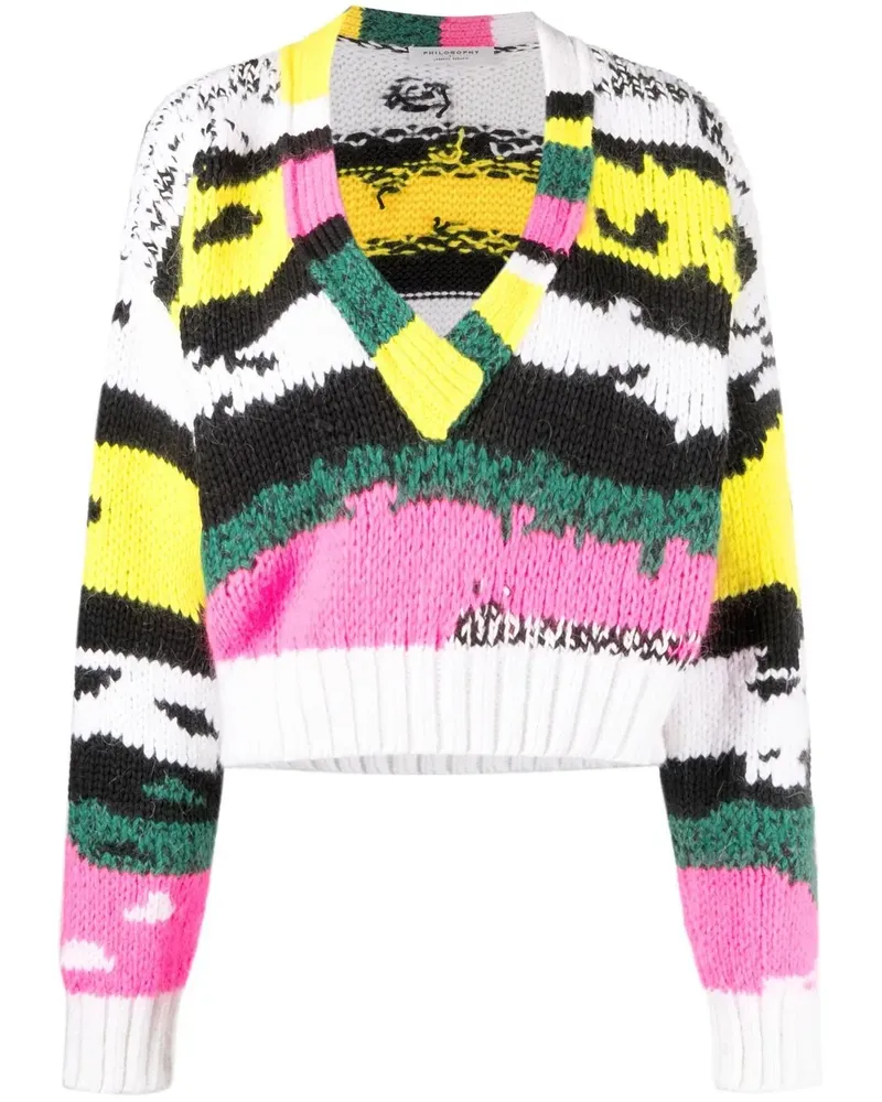 Philosophy Di Lorenzo Serafini Cropped-Pullover - Weiß Weiß
