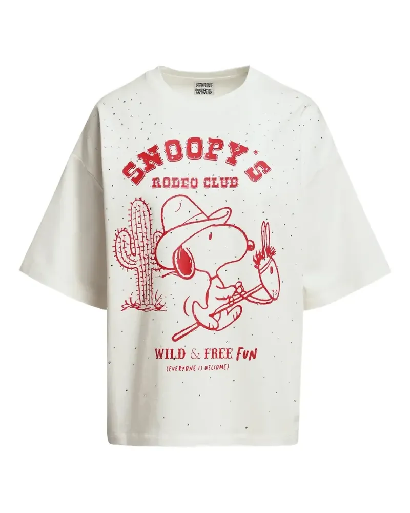 Essentiel Snoopy rhinestone-embellished T-shirt - Weiß Weiß