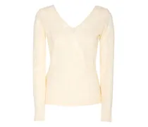 Michetti Spitzentop mit V-Ausschnitt - Nude