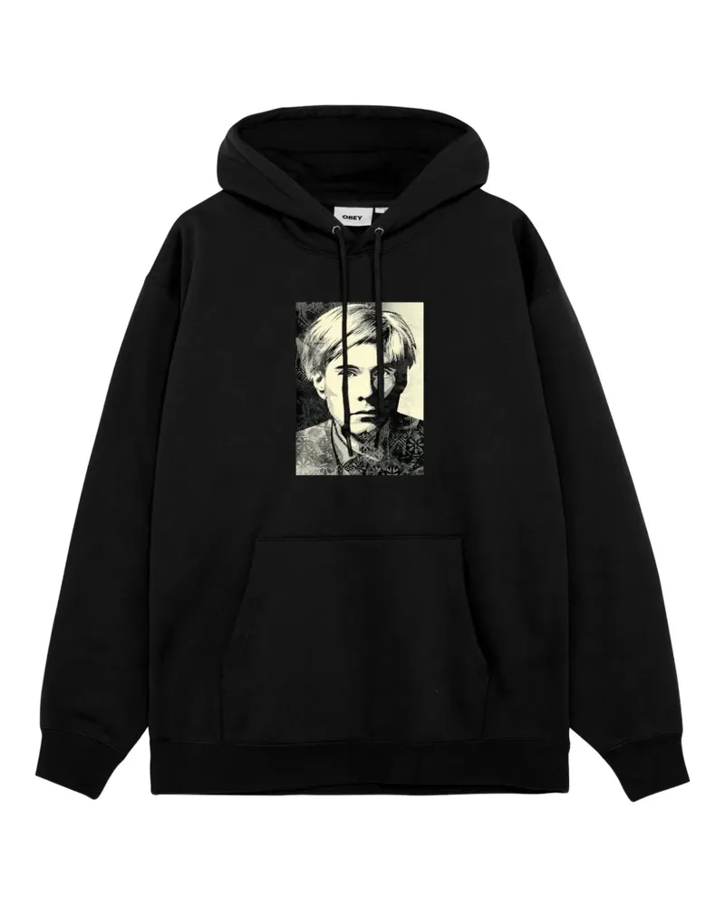 Obey Hoodie mit Warhol Portrait-Print - Schwarz Schwarz