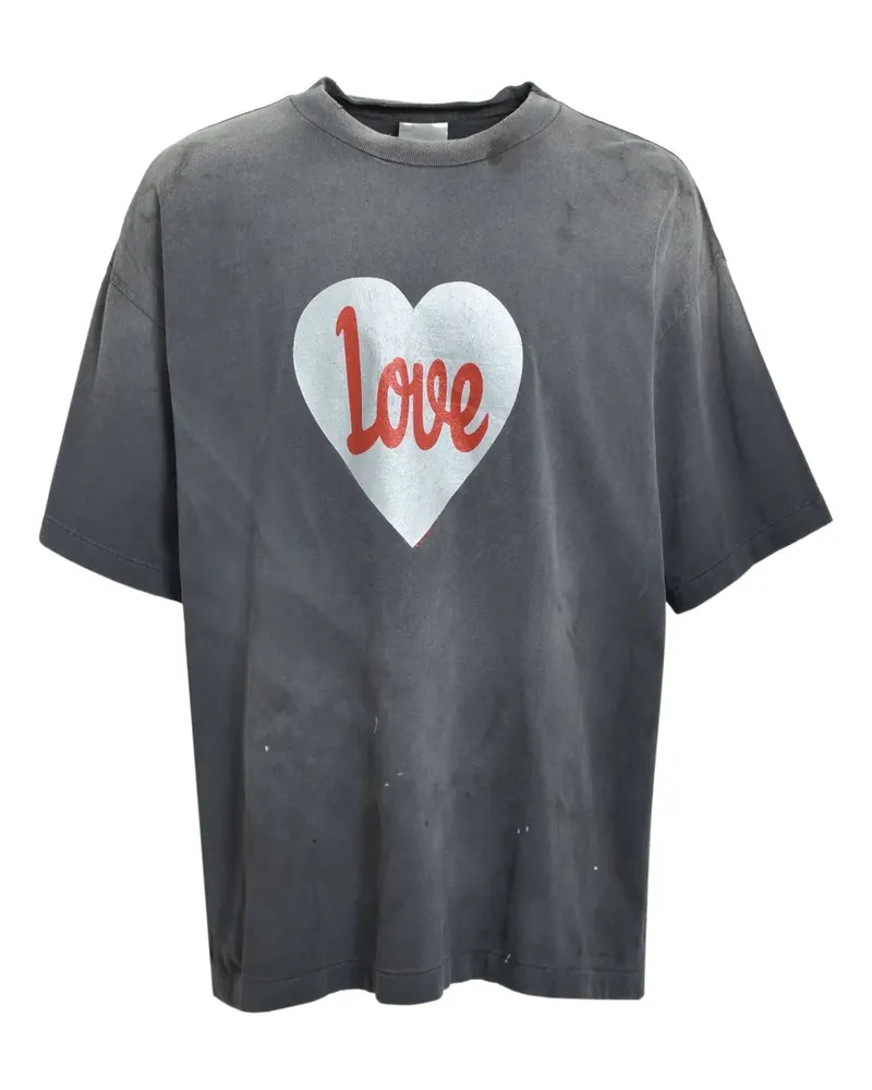 SAINT MXXXXXX Love T-Shirt - Schwarz Schwarz