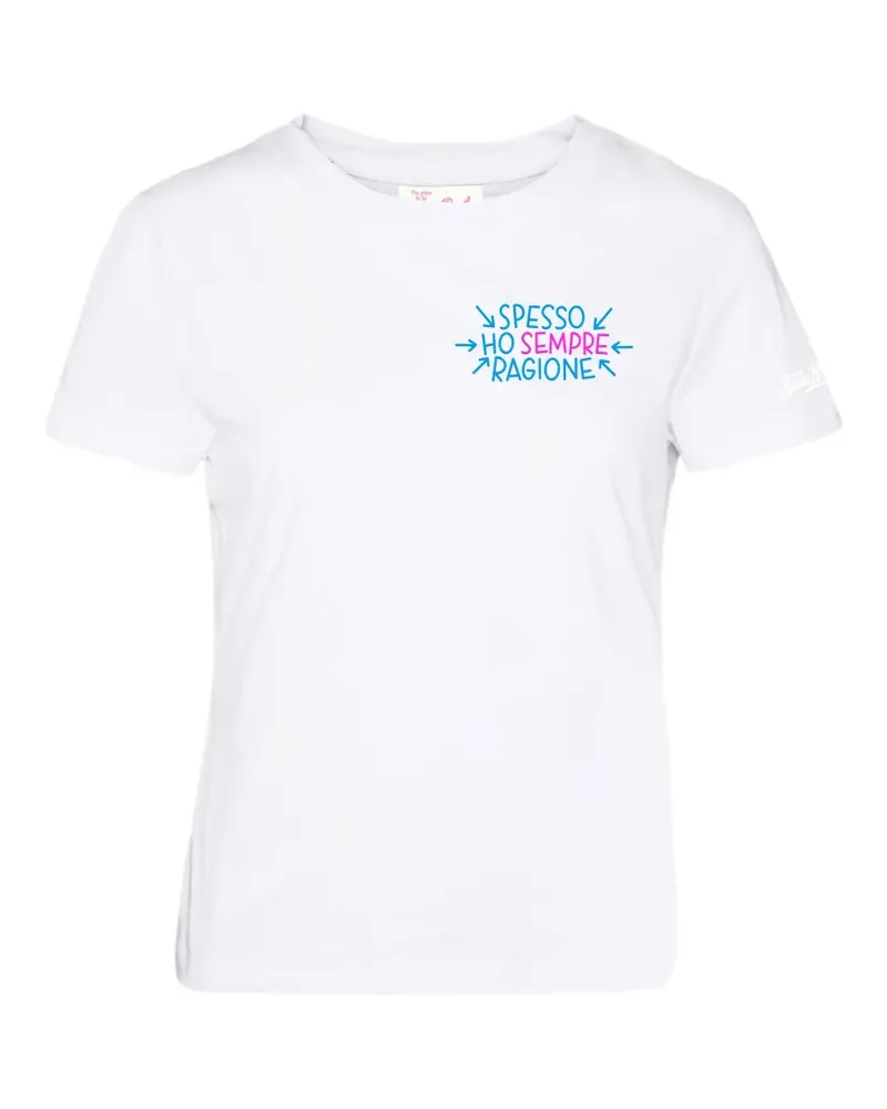 MC2 Saint Barth Emilie T-Shirt mit Buchstabe - Weiß Weiß