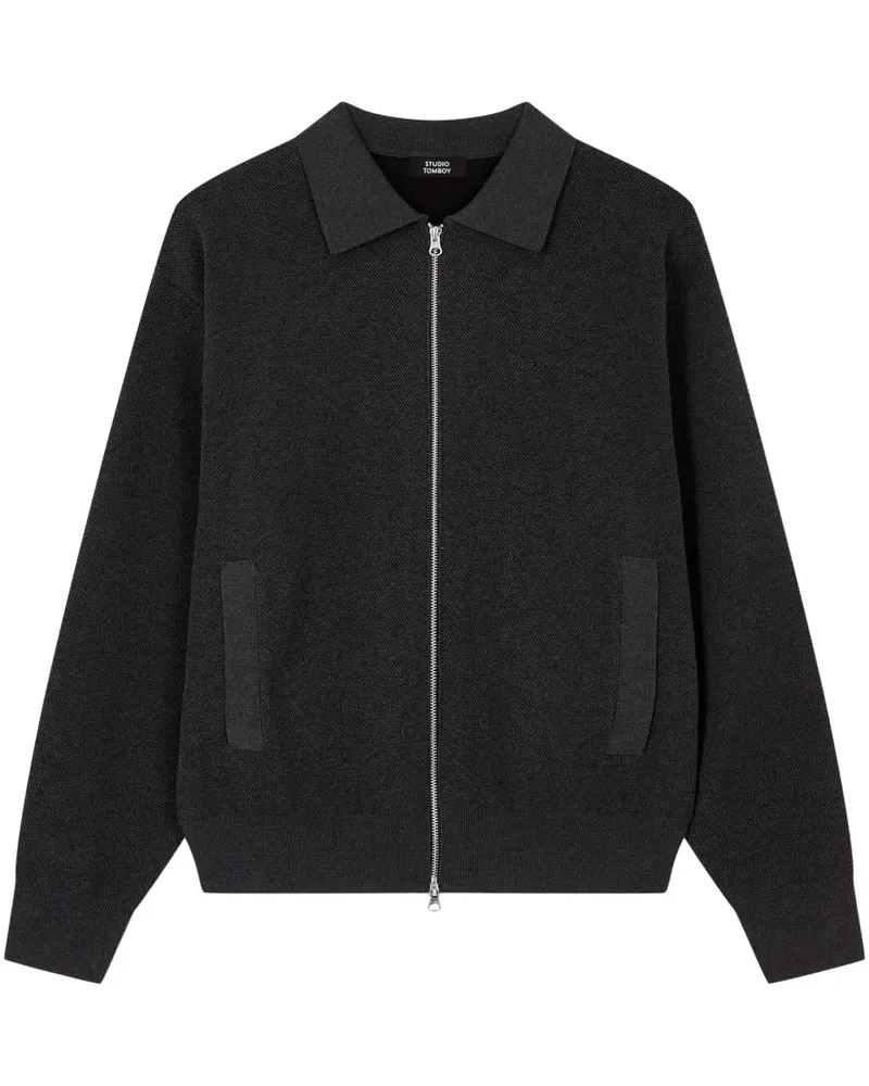 STUDIO TOMBOY Cardigan mit Reißverschluss - Grau Grau
