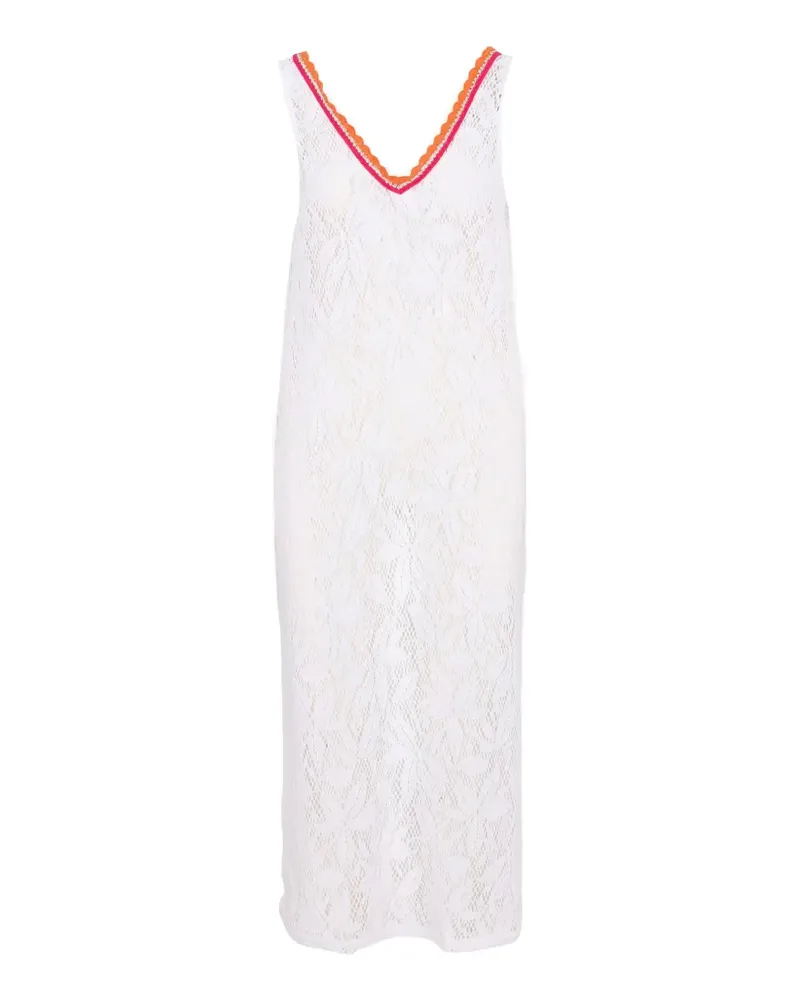 Banana Moon Imogen Aguanga Kleid mit V-Ausschnitt - Weiß Weiß