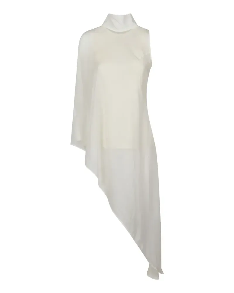 La Collection Milou Bluse mit asymmetrischem Saum - Nude Nude