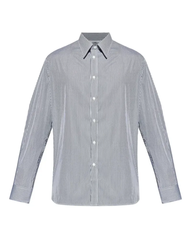 Givenchy Gestreiftes Hemd mit Stickerei - Blau Blau