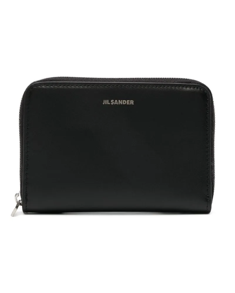 Jil Sander Portemonnaie mit Logo-Prägung - Schwarz Schwarz