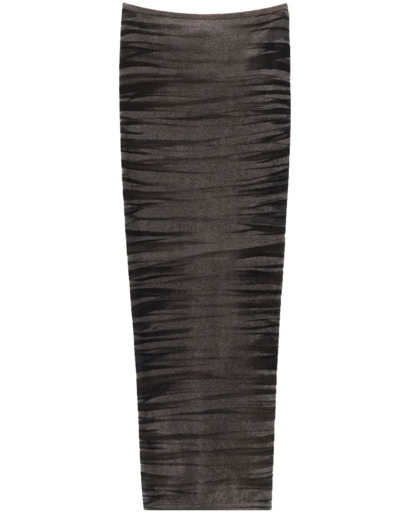 Alexander Wang Maxirock mit Animal-Print - Schwarz Schwarz