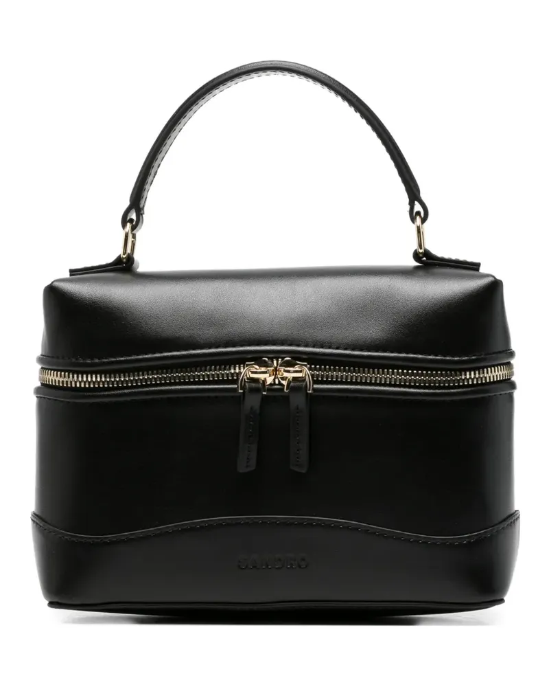 Sandro Tangolino Mini-Tote Bag aus Leder - Schwarz Schwarz