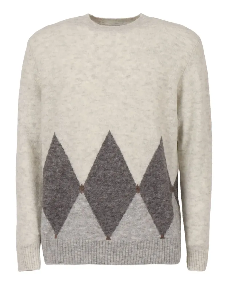 Ballantyne diamond-pattern crew-neck sweater - Nude Nude