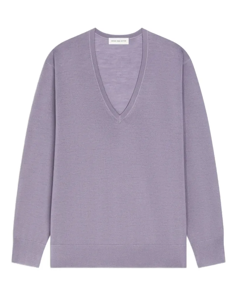 Dries van Noten Pullover aus Merinowolle - Violett Violett