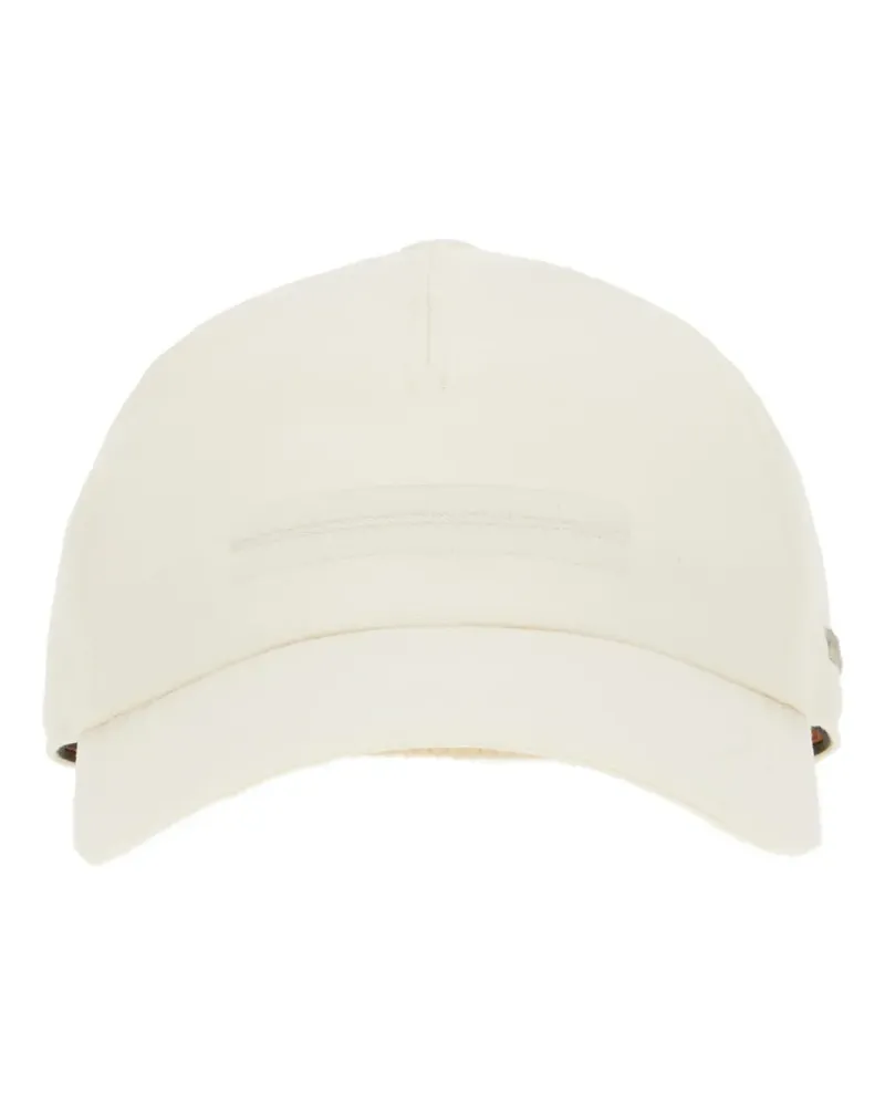 Ermenegildo Zegna logo-embroidered baseball cap - Nude Nude